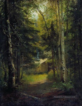 Bosquet œuvres - hutte dans le paysage classique de la forêt Ivan Ivanovitch arbres